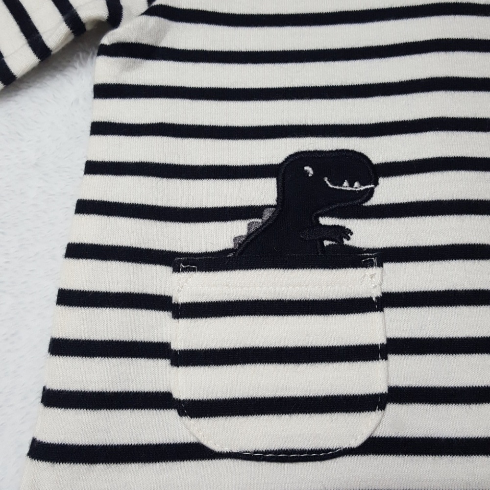 Carter's infant boys' double knit striped romper - Picture 3 of 7